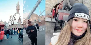 FOTO Ngadem, Via Vallen Ajak Keluarga Jalan-Jalan ke Jepang