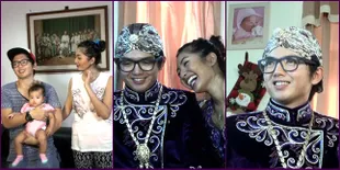 Foto Nicky Tirta dan Liza Elly Fitting Busana Resepsi Pernikahan