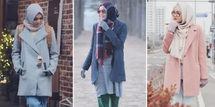 FOTO: OOTD Hijabers Rina Nose Selama di Korea, Cantik & Stylish!
