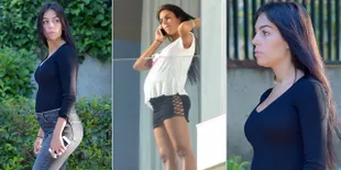 FOTO: Pakai Baju Ketat, Pacar Ronaldo Pamer Perut Buncitnya