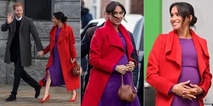 FOTO: Pakai Baju Mencolok, Meghan Markle Makin Fresh Saat Hamil