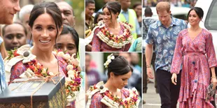 FOTO: Pakai Dress Floral Saat Hamil, Meghan Markle Makin Cantik!