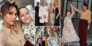 FOTO: Pakai Gaun Floral di London Fashion Week, Harper Beckham Cantik Banget!
