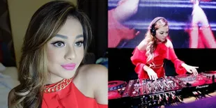 FOTO Pakai Gaun Merah, Ini Gaya Kece Aurel Hermansyah Saat Nge-DJ