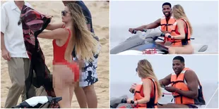 FOTO: Pakai Swimsuit Hot, Khloe Kardashian Liburan Bareng 'Pacar'