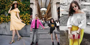 FOTO Pamer Pundak - Punggung, Gaya Nikita Willy Liburan di Italia