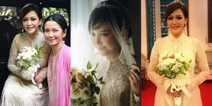 FOTO: Penampilan Cantik & Bahagia Maia Kenakan Dress Pernikahan