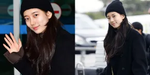 FOTO: Penampilan Tanpa Makeup Suzy di Bandara, Cantik Natural!