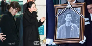 FOTO: Penuh Haru, Selebritis Menangis di Pemakaman Kim Joo Hyuk