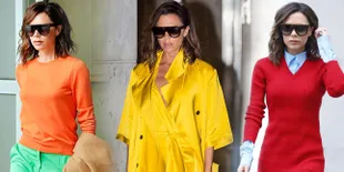 [FOTO] Penuh Warna Mencolok, Victoria Beckham Berani Tampil Beda