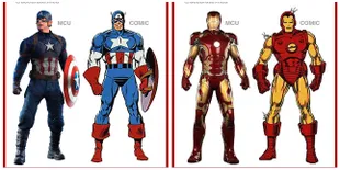FOTO: Perbandingan 10 Karakter 'THE AVENGERS' Versi Komik & Film
