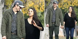 FOTO: Pertama Kali Muncul Usai Melahirkan, Mila & Ashton Mesra
