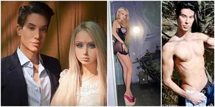 Foto Pertemuan Unik Barbie Hidup Versi Pria dan Wanita
