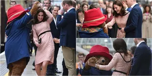 FOTO: Perut Mulai Membuncit, Kate Middleton Dansa di Stasiun