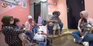 Foto Playdate Lucu Saka Putra Bungsu Ussy Sulistiawaty dengan Ameena Anak Aurel Hermansyah, Diwarnai Kecemburuan