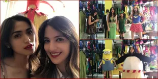 FOTO: Pre-Halloween, Jedar dan Nia Ramadhani Cosplay Seru!