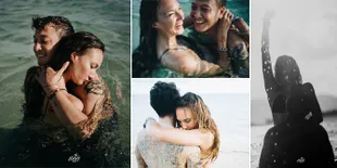 FOTO: Prewed Romantis, Nadine & Dimas Anggara Mesra di Pantai