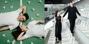 Foto Prewedding Pebuluntangkis Shesar Hiren Rhustavito dan Aktris Mitha Hardiyanto yang Elegan Tapi Sporty, Romantis di Lapangan