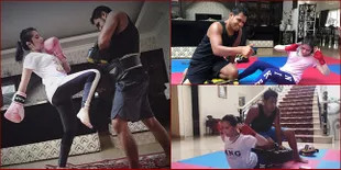 FOTO: Prilly Latuconsina Latihan Muay Thai Secara Intensif