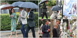 FOTO: Prince William, Harry & Kate Middleton Kenang Putri Diana