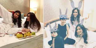 FOTO: Pyjama Party Bareng Maia Estianty & Mey Chan, Seru Abis!