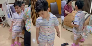 Foto Rafathar di Rumah Sakit Setia Menemani Kelahiran Adik Baby R, Kakak yang Makin Cakep