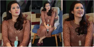 FOTO: Raisa Pakai Dress Brokat Transparan, Cantik Kebangetan!