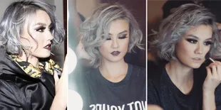 FOTO: Rambut Putih Pendek Agnes Monica, Edgy Abis - Makin Fresh