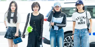 Foto Red Velvet di Bandara Berangkat ke Indonesia, Tampil Casual Tapi Tetap Terlihat Mahal