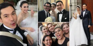 FOTO: Resmi Menikah, Sandra Dewi - Harvey Wefie Mesra Bareng Tamu