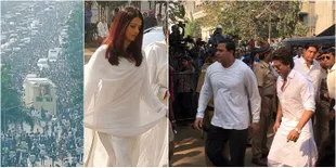 FOTO: Ribuan Fans dan Seleb Antarkan Sridevi ke Tempat Kremasi