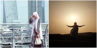 FOTO: Rina Nose Nikmati Indahnya Gurun - Bangunan Megah di Dubai!
