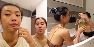 Foto Rutinitas Malam Pasangan Lesbian Yumi Kwandy dan Chika Kinsky Sebelum Tidur, Mandi Bareng di Bathtub