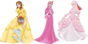 FOTO: Saat Para Princess Disney Berhijab Syar'i, Masih Cantik?