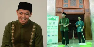 FOTO Sambut Ramadhan Dude Harlino Ikut Gerakan Bersih 1001 Masjid