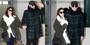 FOTO: Sampai di Korea, Rain - Kim Tae Hee Gandengan Manis & Mesra