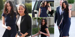 FOTO: Sehari Sebelum Menikah, Meghan Markle Tampil Cantik Elegan