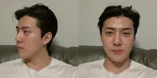 Foto Sehun EXO Live IG Pakai Kaos Putih, Nggak Sampai Semenit Tapi Bikin Mleyot