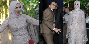 FOTO: Serasi! Laudya Cynthia Bella & Emran Tiba di Pesta Resepsi