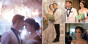 FOTO: Serba Putih, Resepsi Nina Zatulini & Chandra Megah Glamor!