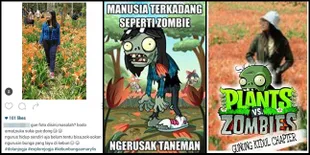 FOTO: Seru, Inilah Ocehan Perusak Taman Amaryllis VS Meme Netizen
