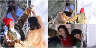 FOTO: Serunya Kendall Jenner & Bella Hadid Saat Pemotretan Bareng