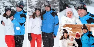 FOTO: Serunya Main Salju Ala Kate Middleton, William & 2 Anaknya