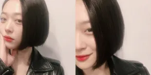 FOTO: Setelah Krystal, Giliran Sulli Ikut Trend Rambut Pendek?