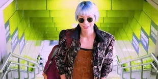 Foto: Shareefa Daanish, Makin Cantik Dengan Rambut Ombre Biru