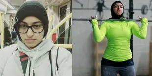 FOTO: Siapa Sangka, Hijaber Cantik Ini Adalah Atlit Angkat Besi!