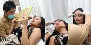Foto Siti Badriah Jalani Proses Shading Eyeliner ala Korea