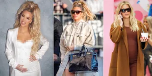 FOTO: Style Bumil Khloe Kardashian, Tetap Keren Meski Buncit!