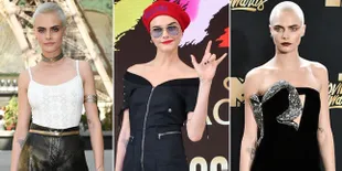 FOTO: Style Keren & Kepala Gundul Cara Delevingne, Tetap Cantik!