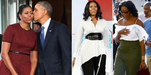 FOTO: Stylish & Elegan, Gaya Michelle Obama Saat Jadi Orang Biasa